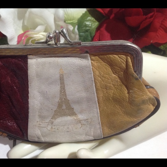 VTG Paris France Leather Souvenir Coin Purse - Picture 14 of 16